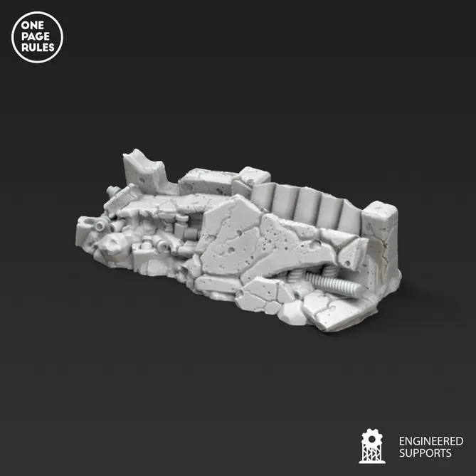 Miniature: Urban Ruins Small Low Wall Straight 2
