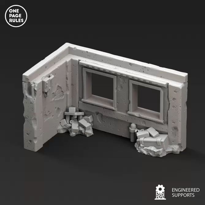 Miniature: Urban Ruins Corner Window Intact