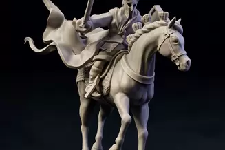 Miniature: Dark Myrmidon (Foot and Mounted)