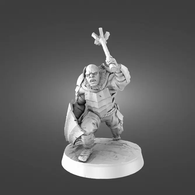 Miniature: Orc Captain (Foot and Mounted)