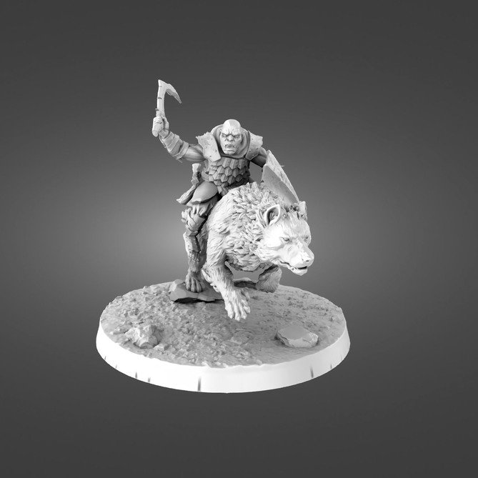 Miniature: Orc Captain (Foot and Mounted)