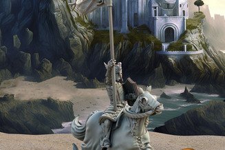 Miniature: Fiefdoms Swan Knights Bannerman (Foot and Mounted)