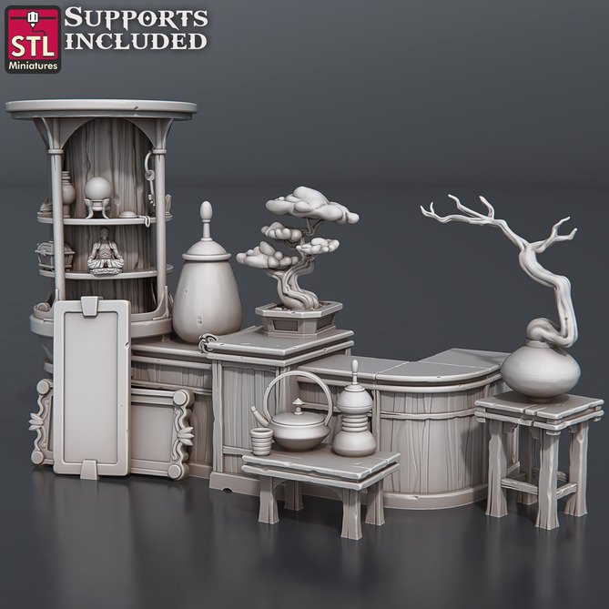 Miniature: Antique Shop Counter