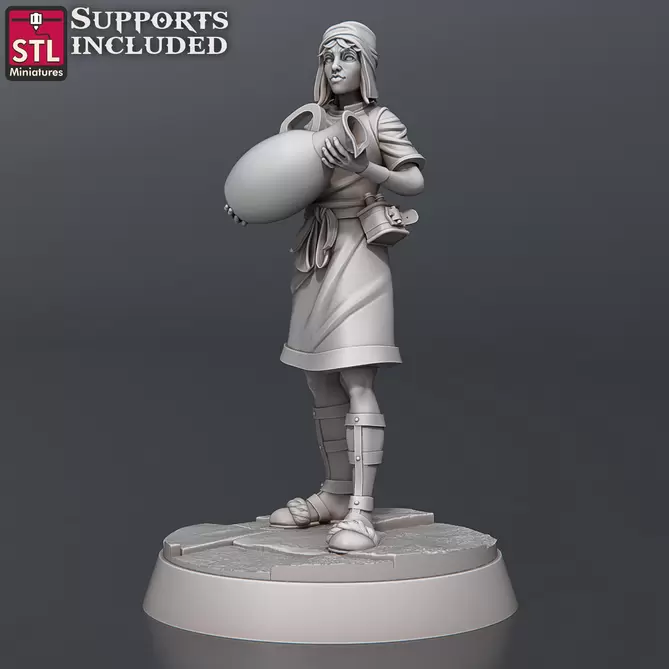 Miniature: Bathhouse Assistants