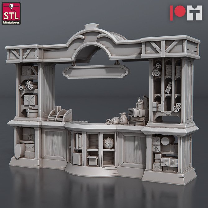 Miniature: Post Office Counter