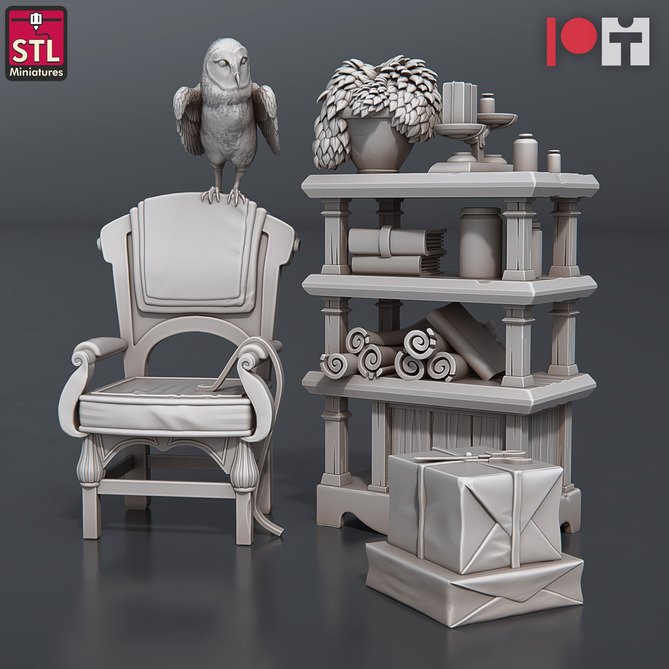 Miniature: Post Office Shelf Chair