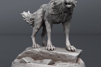 Miniature: Feral Wolves