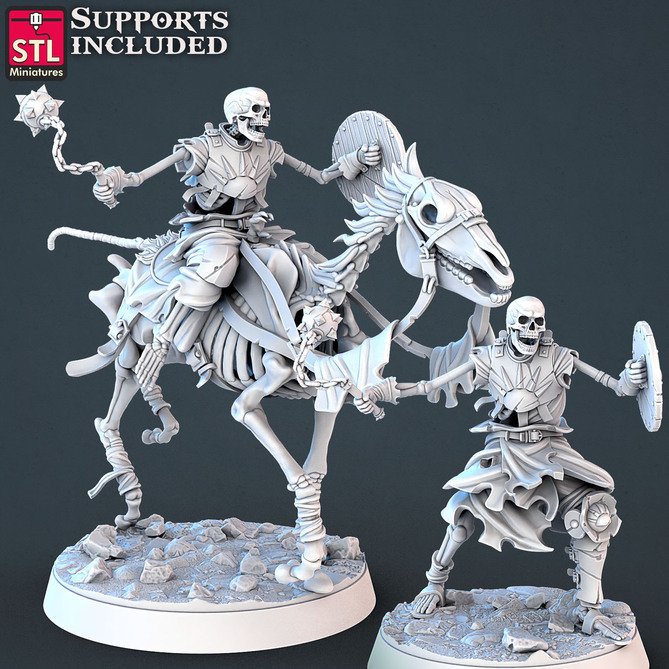 Миниатюра: Skeleton Warrior (Foot and Mounted)