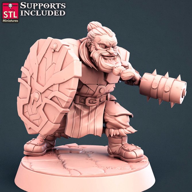 Miniature: Dwarf Hero Warrior