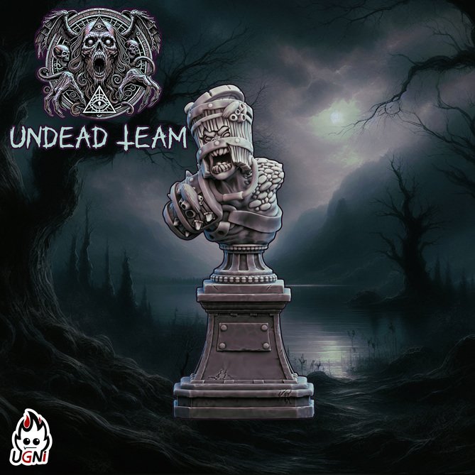 Miniature: Undead Zombie Bust