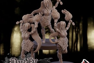 Miniature: Dark Elves Cheerleaders