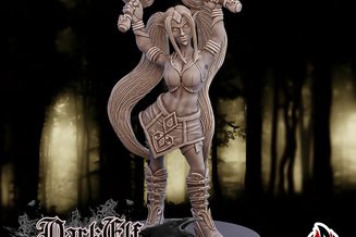 Miniature: Dark Elves Cheerleaders