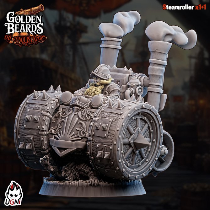 Miniature: Dwarves Steamroller