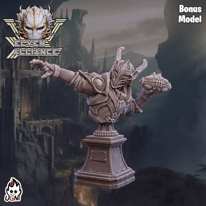 Миниатюра: Elven Alliance Thrower Bust