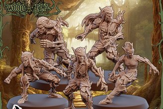 Miniature: Wood Elves Team