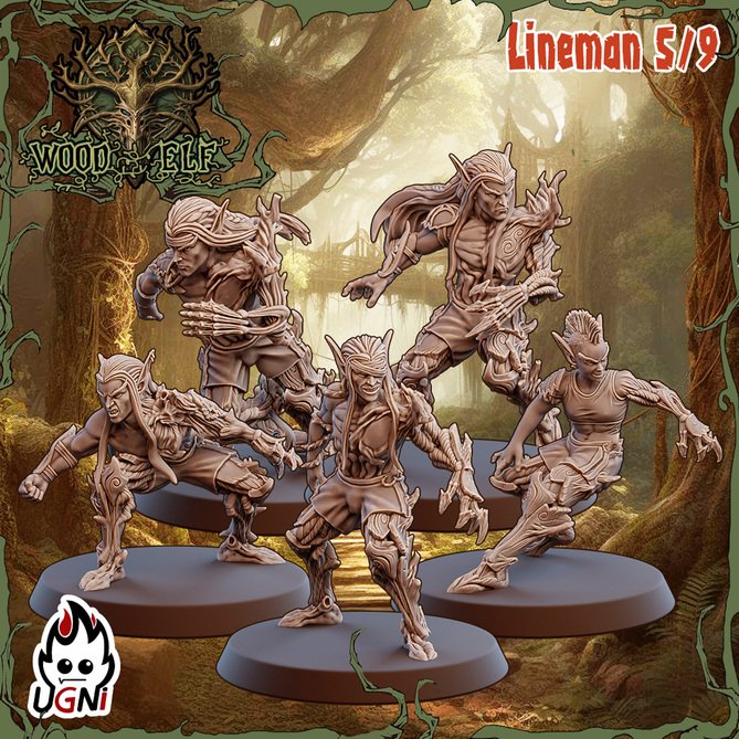 Miniature: Wood Elves Team
