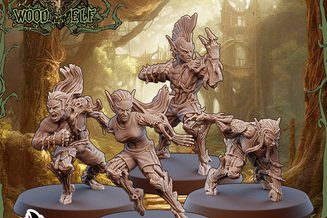 Miniature: Wood Elves Team