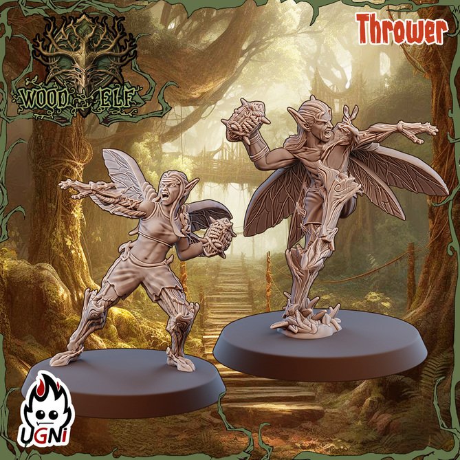 Миниатюра: Wood Elves Throwers Alt