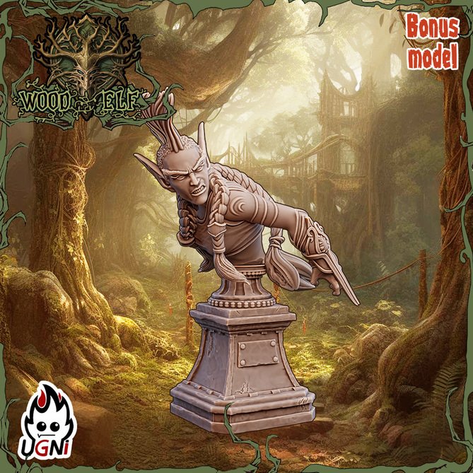 Miniature: Wood Elves Wardancer Bust