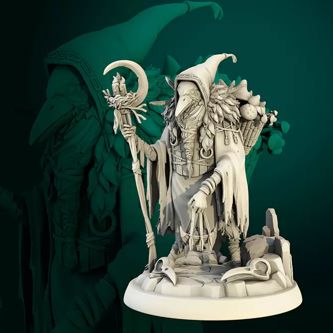 Миниатюра: Kenku Druid 32mm