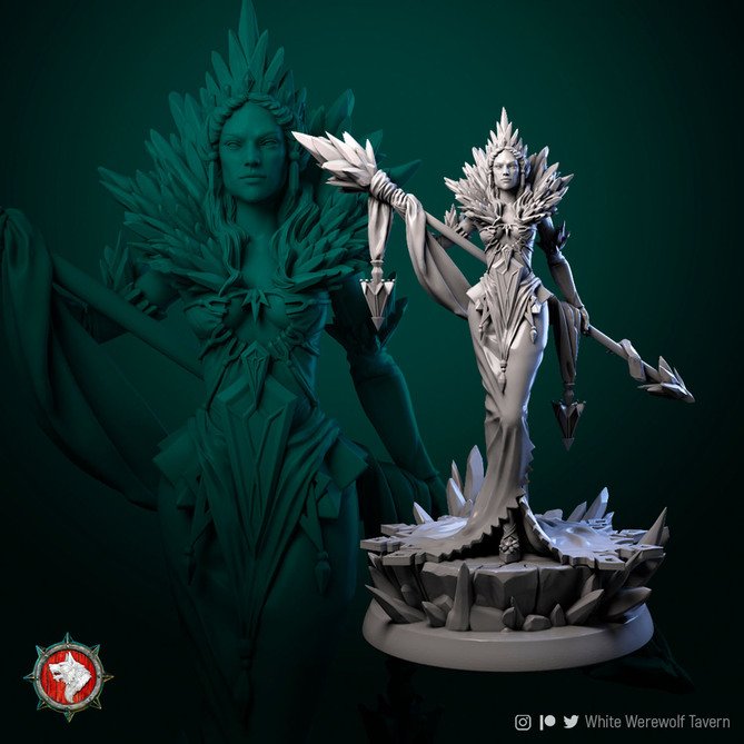 Miniature: Helga The Frost Witch 75mm