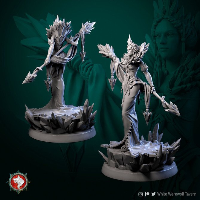 Miniature: Helga The Frost Witch 75mm