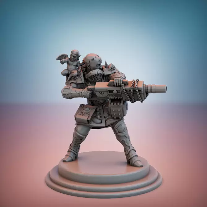Miniature: Adepts of Asmodeus Heavy Machine Gun