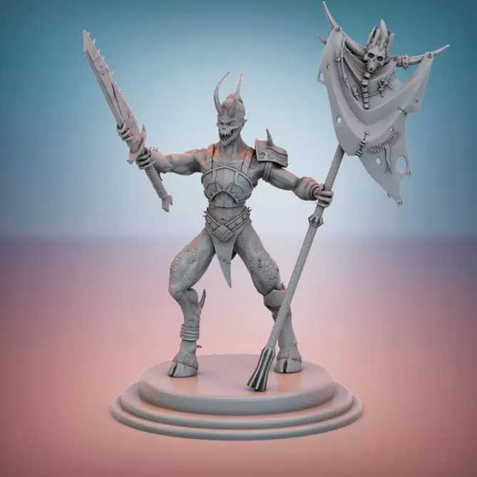 Miniature: Blood Maidens Banner Bearer