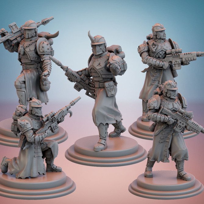 Miniature: Cult Guard (Blaster Rifles)