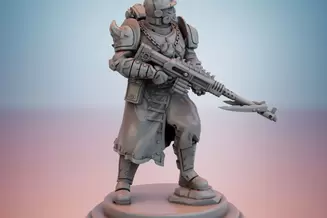 Miniature: Cult Guard Heavy Assault Rifle Team