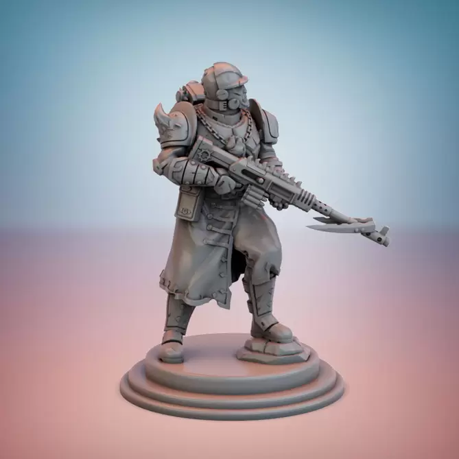 Miniature: Cult Guard Heavy Assault Rifle Team