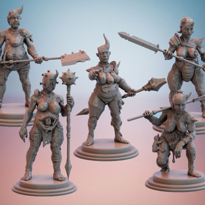 Miniature: Pox Brides Alternate (Two-Handed Weapons)