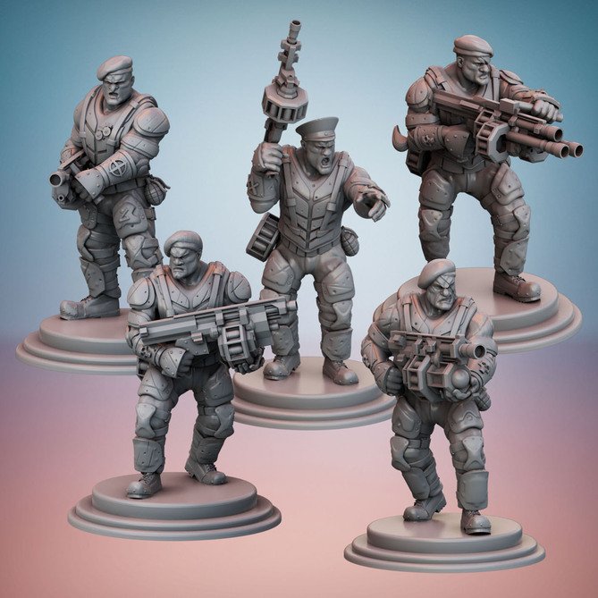 Miniature: Space Ogres Chargers