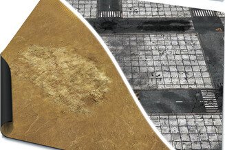 4 x 4 feet Rubber Battle mat: Concrete + Deserted Heart