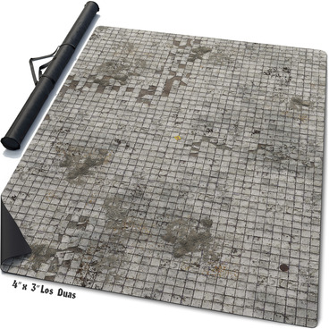 Double-sided 4 x 3 feet Rubber Battle Mat: Los Duas - Meadows (MousePad)