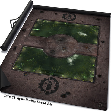 Double-sided 30x22 inch Rubber Battle Mat: Sigma-Thetima - Bridge (MousePad)