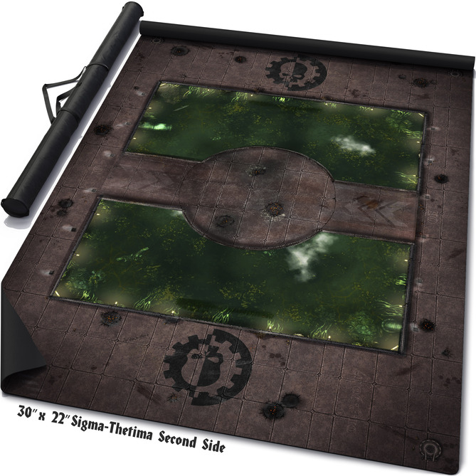 Double-sided 30x22 inch Rubber Battle Mat: Sigma-Thetima - Bridge (MousePad)