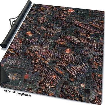Double-sided 44x30 inch Fabric Battle Mat: Temptations - Erdhexe (Fabric)