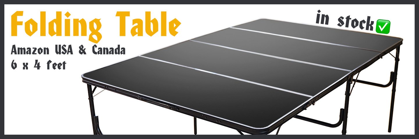 Folding Game Table 6 to 4 ft