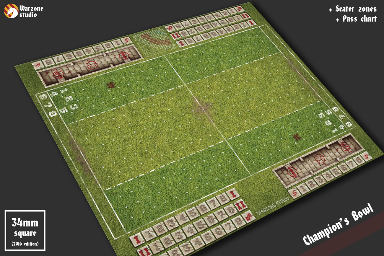Practiced Ewell Extremely important Champion's bowl: game mat for Blood Bowl