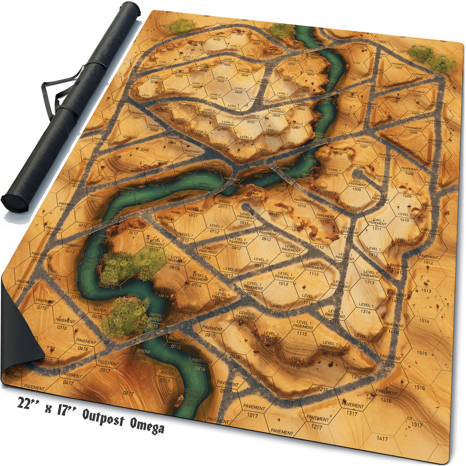 Outpost Omega - battlemat for battletech tabletop wargame