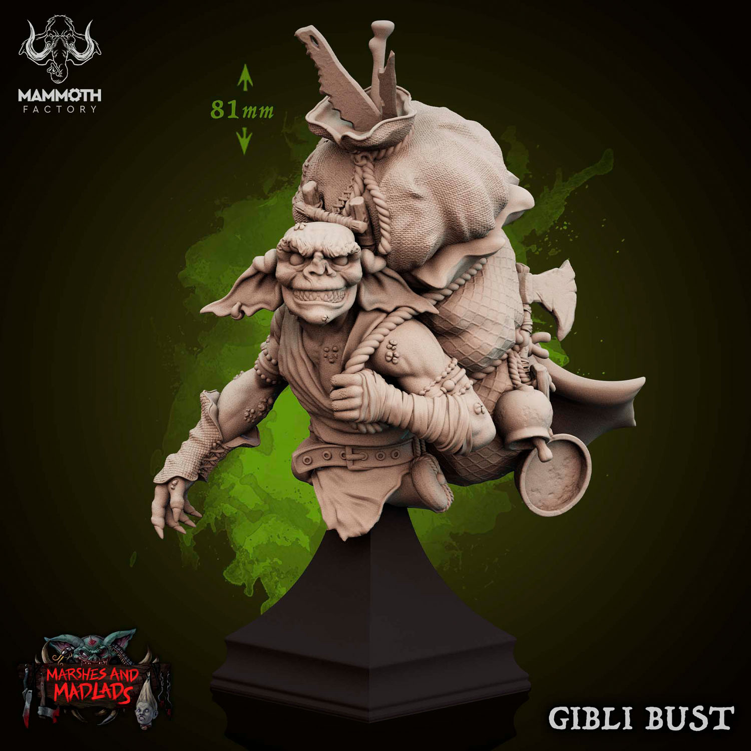 Gibli Bust - Магазин Фентези Warhammer 40k Миниатюр для Настольных Игр