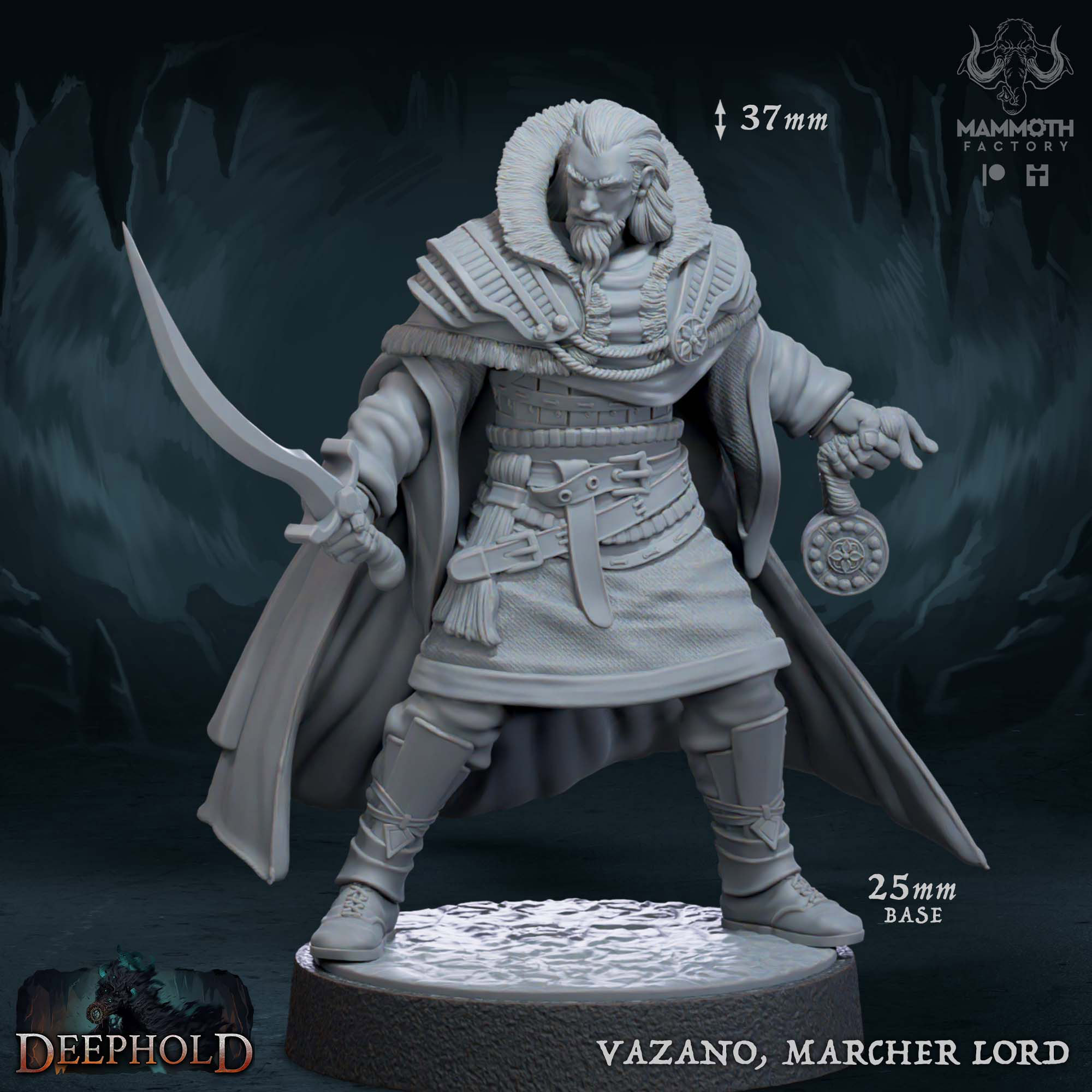 Vazano, Marcher Lord - 3D печать Фэнтезийных Warhammer 40k Миниатюр для  Ролевых Игр