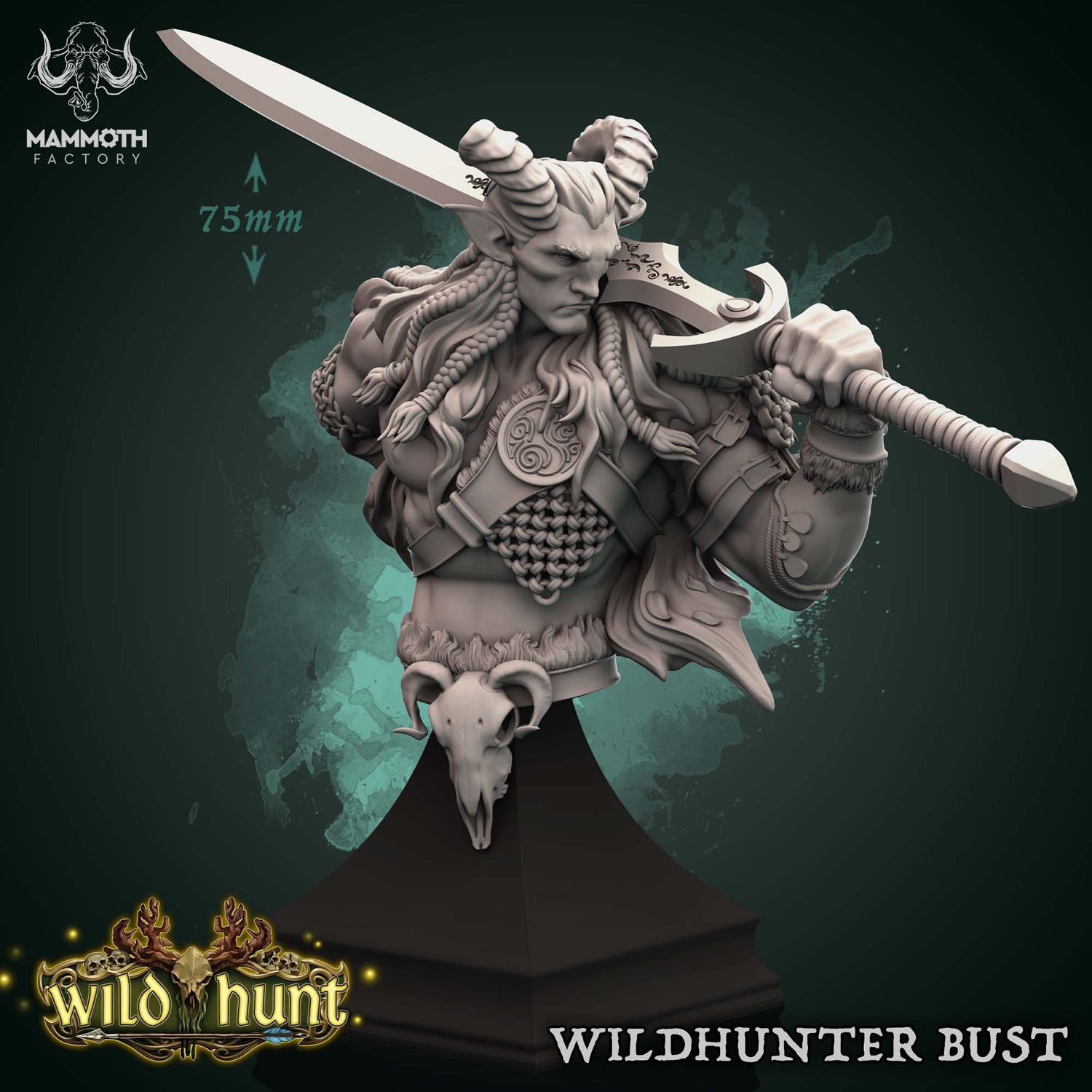 Wildhunter Bust - Производство Фэнтезийных 40K Миниатюр для Настольных Игр